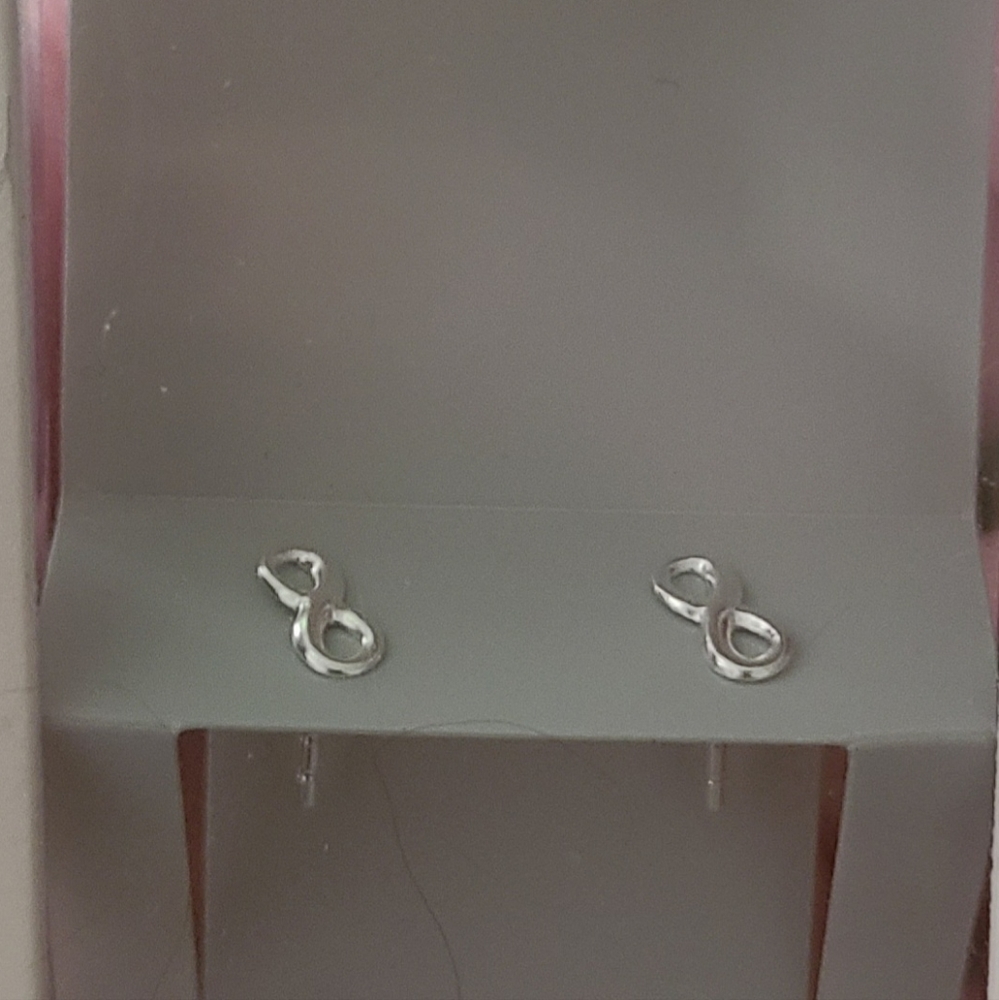 I AM .925 STERLING SILVER INFINITY SYMBOL TINY STUD POST EARRINGS